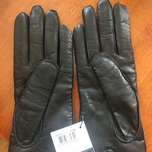 NWT Coach Black Leather Cashmere Lined